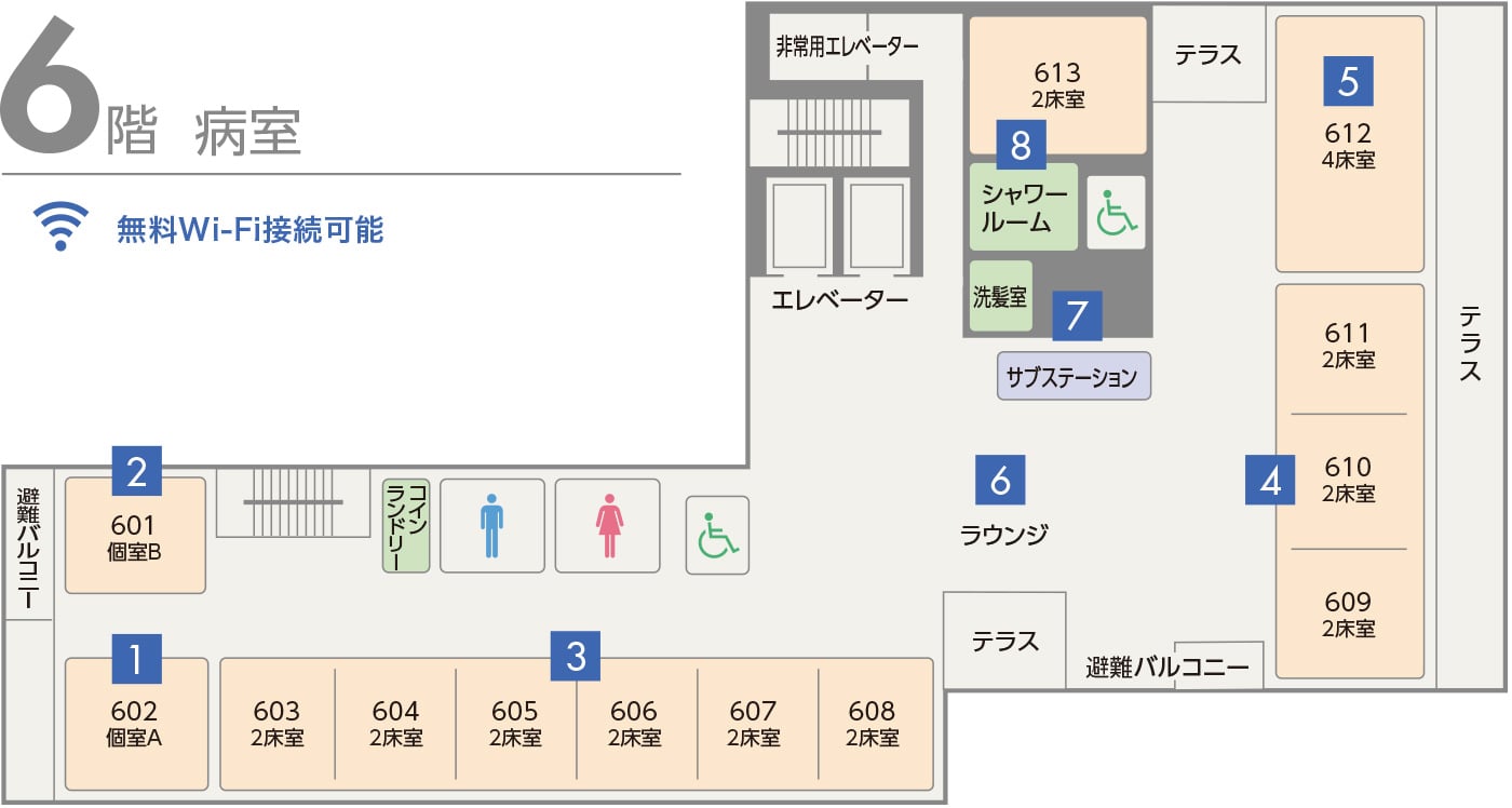 6階のフロアマップ