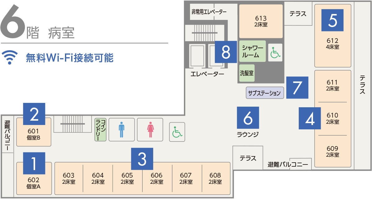 6階のフロアマップ