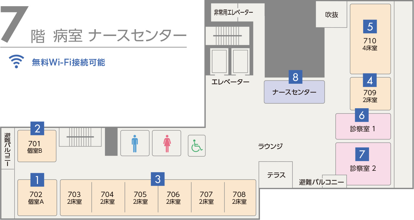 7階のフロアマップ