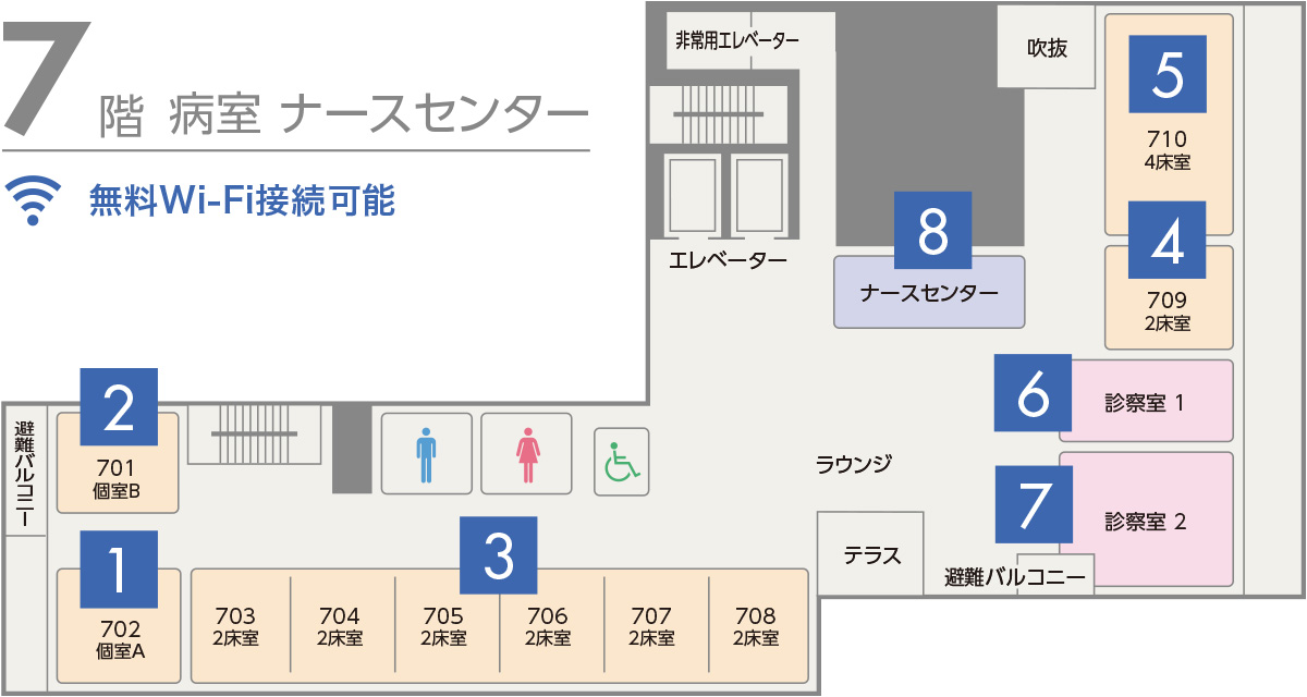 7階のフロアマップ